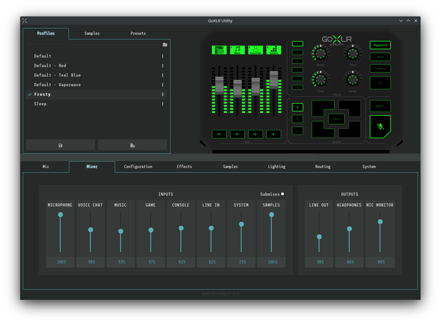 GOXLR interface
